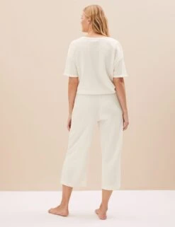Cotton Blend Waffle Cropped Pyjama Bottoms -Cyberjammies Store SD 02 T37 1632P KY X EC 2