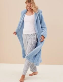 Fleece Hooded Long Dressing Gown -Cyberjammies Store SD 02 T37 2395G E1 X EC 1
