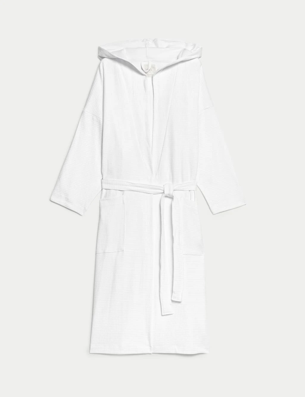 Pure Cotton Jersey Waffle Dressing Gown 2 Pure Cotton Jersey Waffle Dressing Gown - Image 2