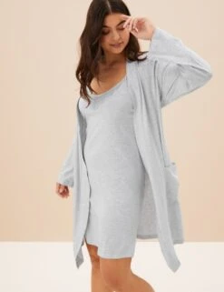 Cool Comfort™ Cotton Modal Lace Trim Wrap