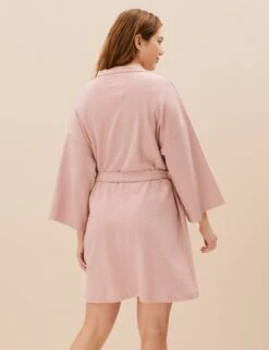 Pure Cotton Waffle Tie Dressing Gown -Cyberjammies Store SD 02 T37 2449G A1 X EC 2