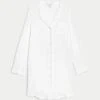 Pure Cotton Muslin Revere Nightshirt