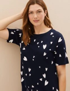 Cool Comfort™ Cotton Modal Short Nightdress -Cyberjammies Store SD 02 T37 3244M F4 X EC 1