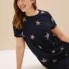 Pure Cotton Star Print Short Nightdress