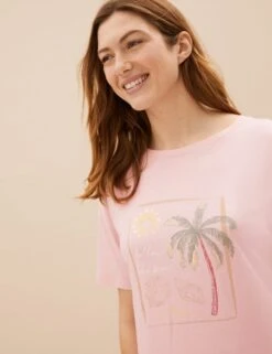 2pk Cotton Rich Printed Nightdresses -Cyberjammies Store SD 02 T37 3247M A4 X EC 1