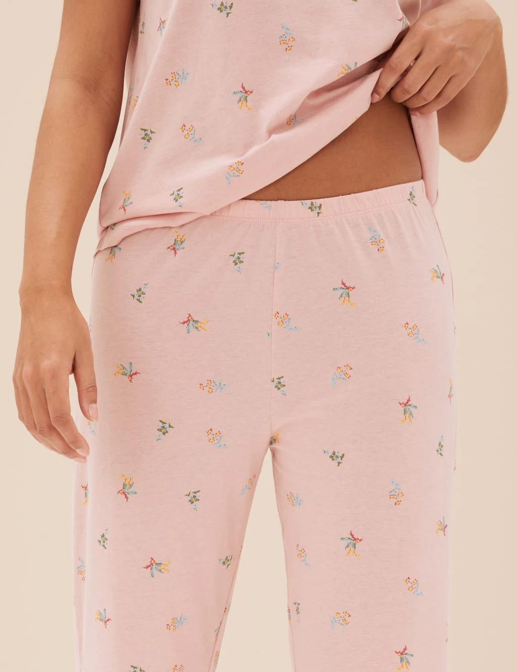 Pure Cotton Ditsy Floral Cropped Pyjama Set 6 Pure Cotton Ditsy Floral Cropped Pyjama Set - Image 6