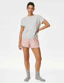 Cotton Rich Leaf Shortie Set