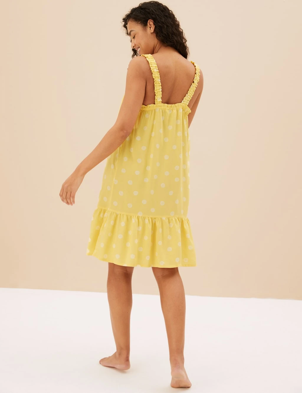 Woven Polka Dot Short Chemise 4 Woven Polka Dot Short Chemise - Image 4