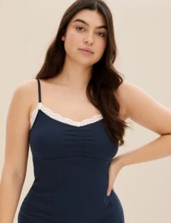 Lace Trim Strappy Short Chemise -Cyberjammies Store SD 02 T37 5080C F0 X EC 1