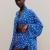 Floral Print Long Kimono Robe