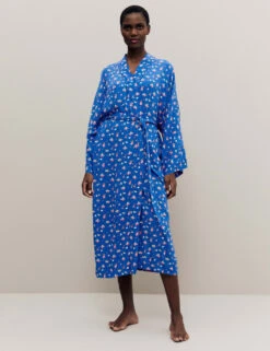 Floral Print Long Kimono Robe -Cyberjammies Store SD 02 T37 5705Z E4 X EC 2