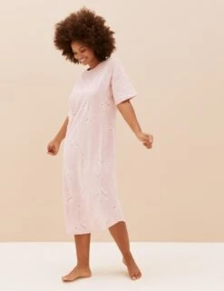 2pk Cotton Rich Printed Long Nightdresses -Cyberjammies Store SD 02 T37 6168N A4 X EC 1