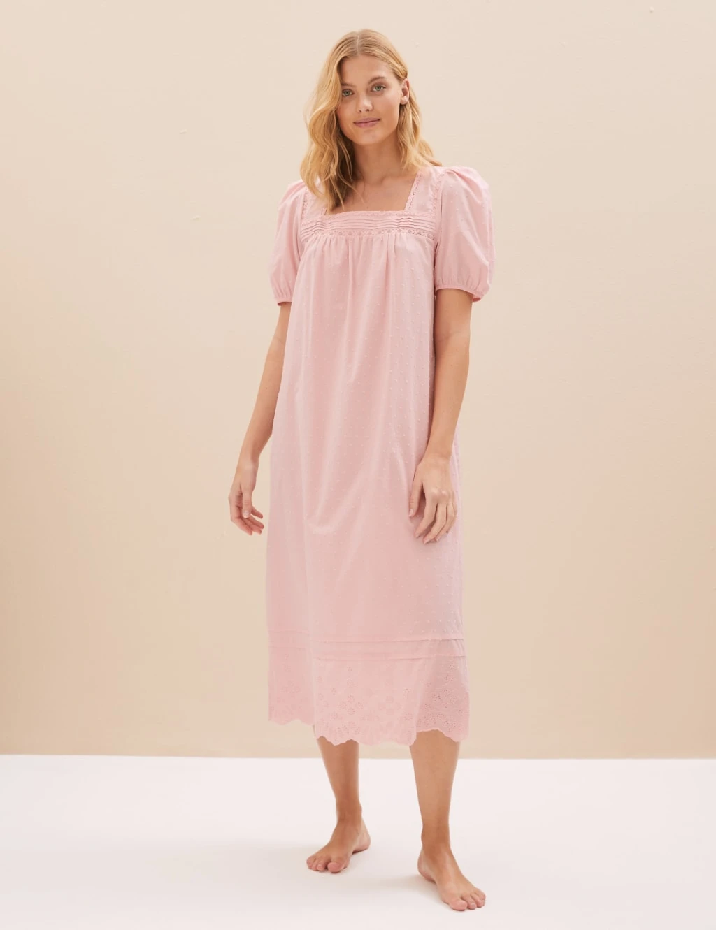 Pure Cotton Long Nightdress 3 Pure Cotton Long Nightdress - Image 3