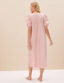 Pure Cotton Long Nightdress 9 Pure Cotton Long Nightdress -Cyberjammies Store SD 02 T37 6175N A0 X EC 3