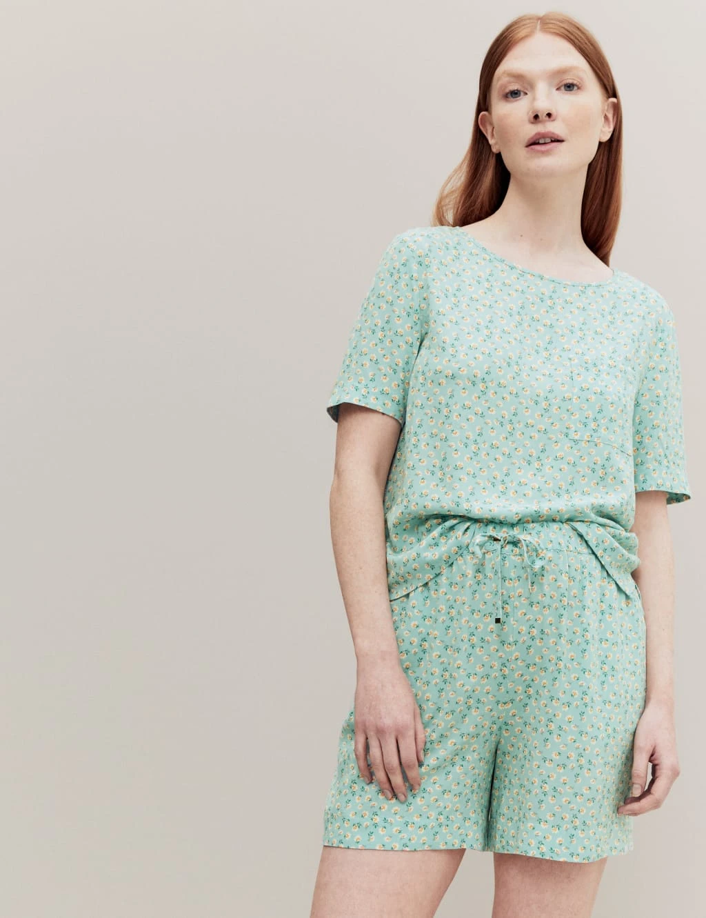 Floral Print Pyjama Shorts 1 Floral Print Pyjama Shorts