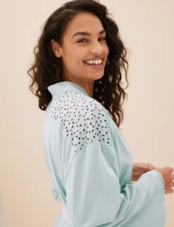 Pure Cotton Tie Dressing Gown