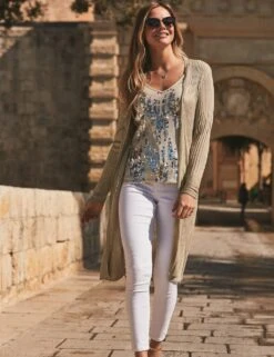 Ribbed Longline Cardigan