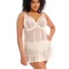 ELOMI Embroidered Lace Strappy Chemise
