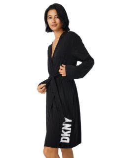 DKNY Jersey Logo Print Short Robe 6 DKNY Jersey Logo Print Short Robe -Cyberjammies Store SD 10 T13 5069 Y4 X EC 2