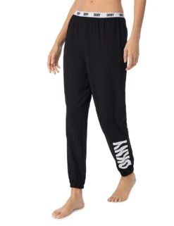 DKNY Cotton Rich Logo Pyjama Bottoms 5 DKNY Cotton Rich Logo Pyjama Bottoms -Cyberjammies Store SD 10 T13 5070 Y4 X EC 2