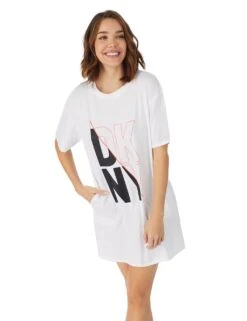 DKNY Jersey Logo Short Sleepshirt -Cyberjammies Store SD 10 T13 5080 Z4 X EC 3