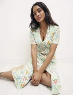 Organic Cotton Floral Midi Tea Dress -Cyberjammies Store SD 10 T82 1921 ZZ X EC 2