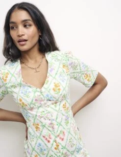 Organic Cotton Floral Midi Tea Dress -Cyberjammies Store SD 10 T82 1921 ZZ X EC 3