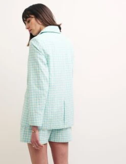 Relaxed Gingham Double Breasted Blazer -Cyberjammies Store SD 10 T82 2035 E4 X EC 2