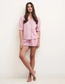 Pure Cotton Floral Shortie Set