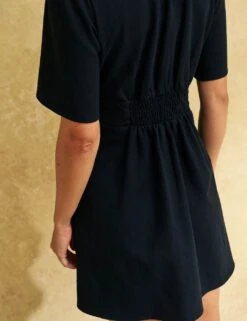 V-Neck Button Front Mini Tea Dress -Cyberjammies Store SD 10 T82 3671 Y0 X EC 2