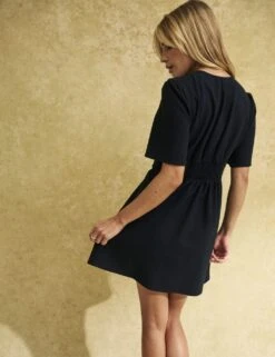 V-Neck Button Front Mini Tea Dress -Cyberjammies Store SD 10 T82 3671 Y0 X EC 3