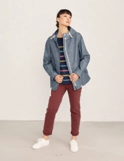 Pure Cotton Waterproof Hooded Raincoat