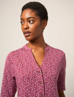 WHITE STUFF Jersey Polka Dot V-Neck Midi Tiered Dress -Cyberjammies Store SD 10 T83 1693W D4 X EC 3