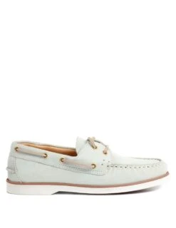 Jones Bootmaker Leather Lace Up Slip On Boat Shoes