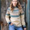Celtic & Co. Pure Wool Patterned Crew Neck Jumper
