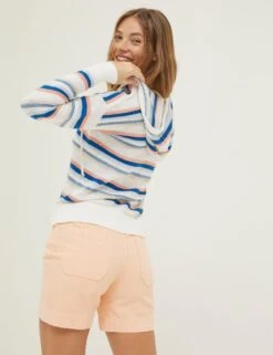 Pure Cotton Striped V-Neck Hoodie 9 Pure Cotton Striped V-Neck Hoodie -Cyberjammies Store SD 10 T83 2119W ZZ X EC 3