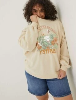 Cotton Rich Slogan Crew Neck Sweatshirt -Cyberjammies Store SD 10 T83 2124W KY X EC 3