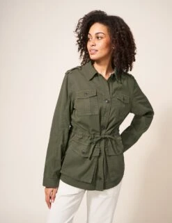 WHITE STUFF Tencel™ Rich Belted Utility Jacket