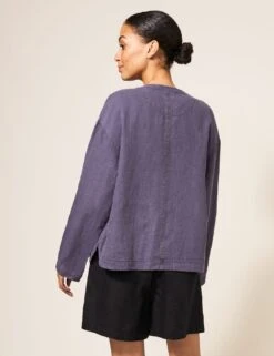 WHITE STUFF Pure Linen Collarless Short Jacket -Cyberjammies Store SD 10 T83 2158W D0 X EC 2