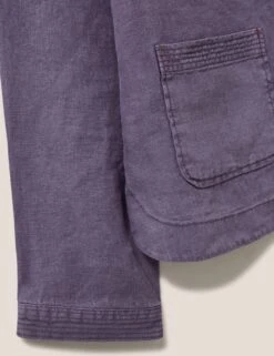 WHITE STUFF Pure Linen Collarless Short Jacket -Cyberjammies Store SD 10 T83 2158W D0 X EC 5