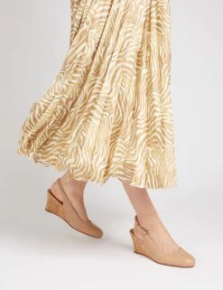 Jones Bootmaker Suede Wedge Slingback Shoes