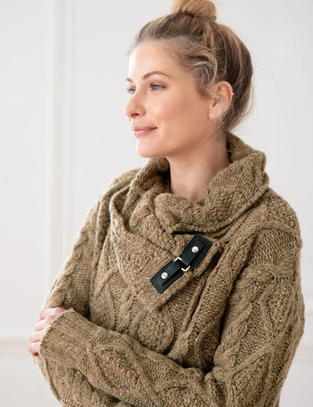 Celtic & Co. Pure Wool Cable Knit Longline Cardigan 3 Celtic & Co. Pure Wool Cable Knit Longline Cardigan - Image 3