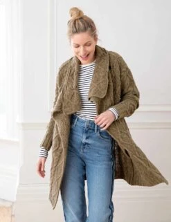 Celtic & Co. Pure Wool Cable Knit Longline Cardigan 11 Celtic & Co. Pure Wool Cable Knit Longline Cardigan -Cyberjammies Store SD 10 T83 2811 N0 X EC 3