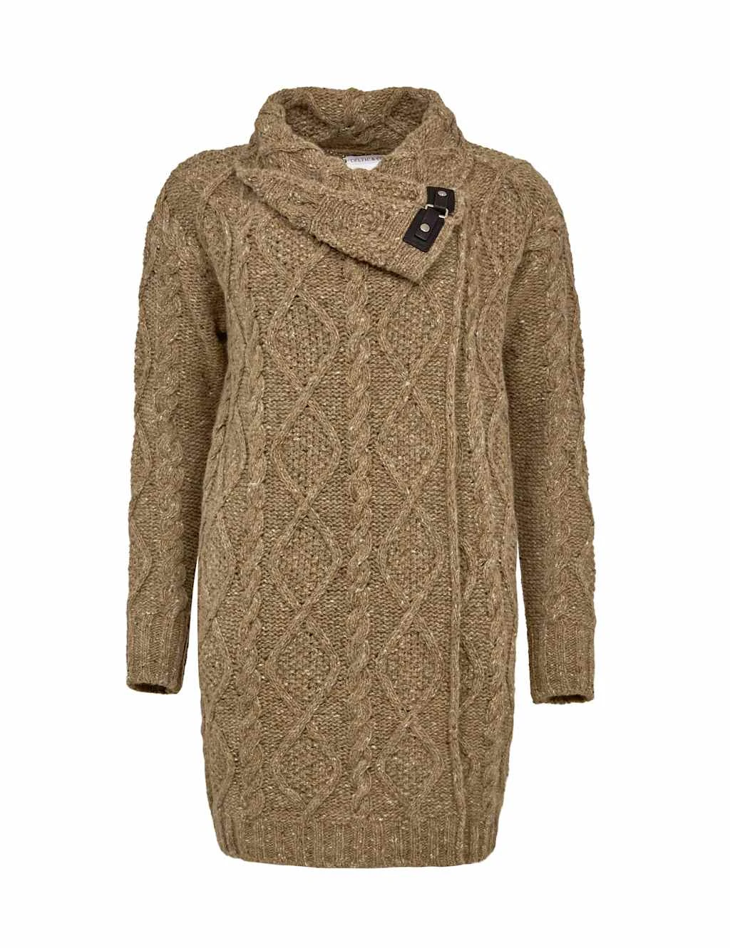 Celtic & Co. Pure Wool Cable Knit Longline Cardigan 2 Celtic & Co. Pure Wool Cable Knit Longline Cardigan - Image 2