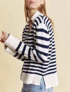 Pure Cotton Striped Collared Jumper -Cyberjammies Store SD 10 T83 2957W E0 X EC 2