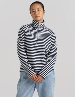 Craghoppers Striped Funnel Neck Half Zip Sweatshirt 8 Craghoppers Striped Funnel Neck Half Zip Sweatshirt -Cyberjammies Store SD 10 T83 3020W E4 X EC 1