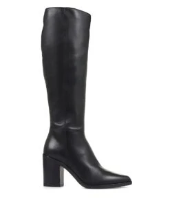 Jones Bootmaker Slim Calf Leather Block Heel Pointed Knee High Boots -Cyberjammies Store SD 10 T83 3227W Y0 X EC 1