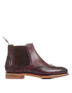 Jones Bootmaker Leather Chelsea Brogue Detail Flat Boots -Cyberjammies Store SD 10 T83 3232W BD X EC 1
