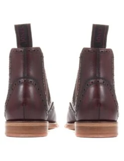 Jones Bootmaker Leather Chelsea Brogue Detail Flat Boots -Cyberjammies Store SD 10 T83 3232W BD X EC 2