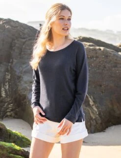 Celtic & Co. Cotton Linen Blend Crew Neck Sweatshirt